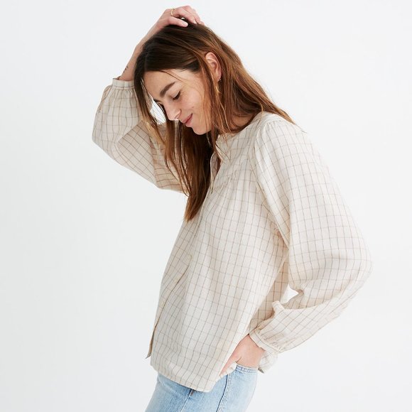 Madewell Tops - [NWT] Madewell Peasant Top in Cream